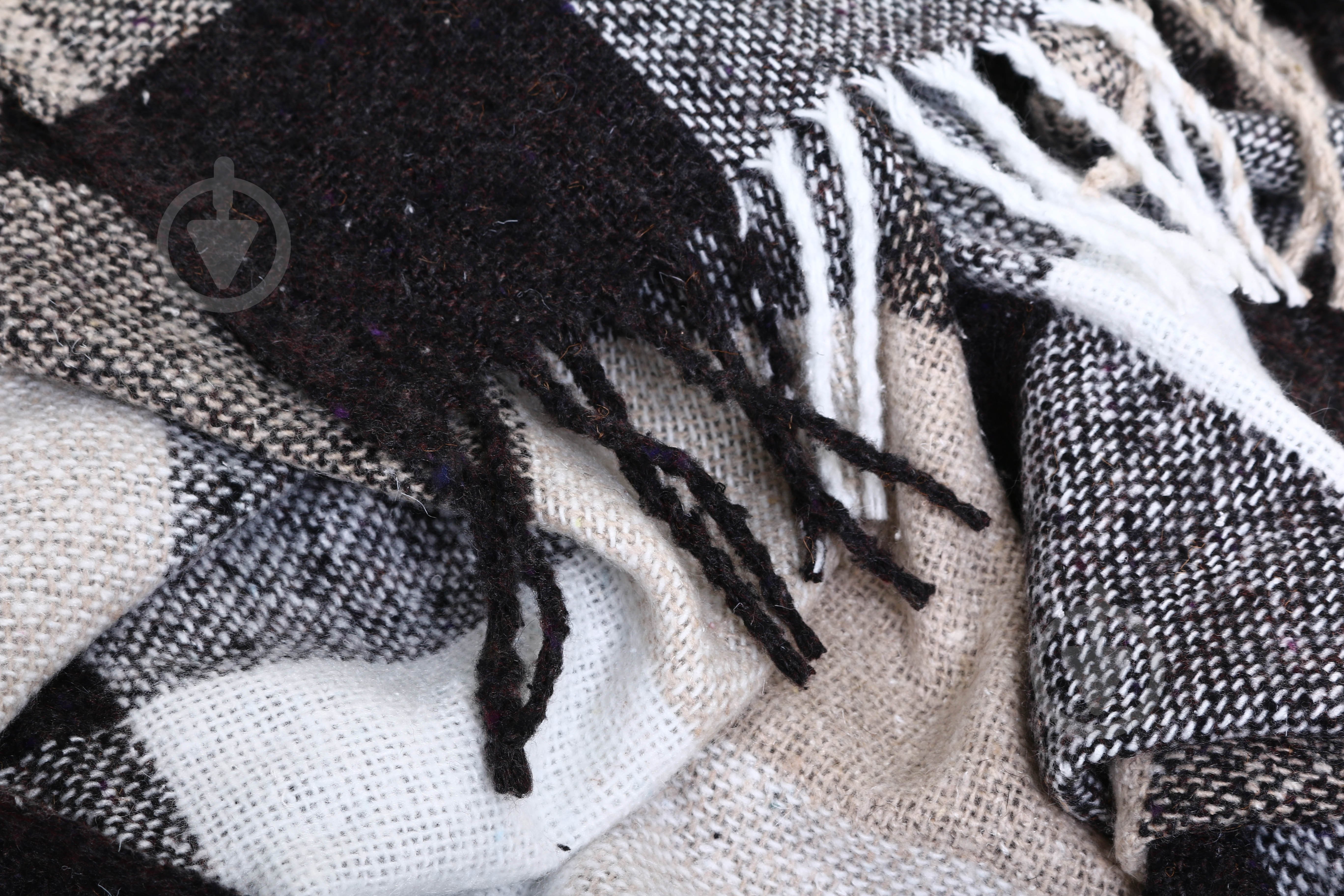 Плед полушерстяной Vladi 170x210 см черно-белый - фото 4 Плед полушерстяной Vladi 170x210 см черно-белый - фото 4