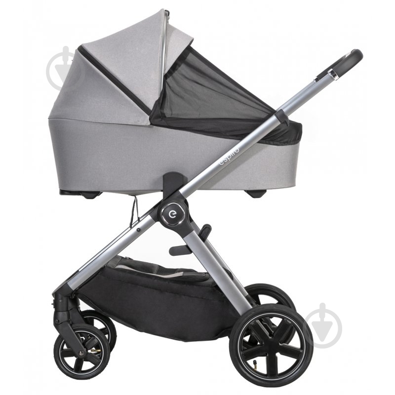 Коляска универсальная 2 в 1 ESPIRO Only New 17 Graphite Street (Silver Frame) - фото 3