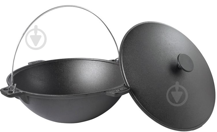 Казан Biol ø370 мм 220 мм 9 л татарский чугунный с дужкой и крышкой 0909 - фото 2