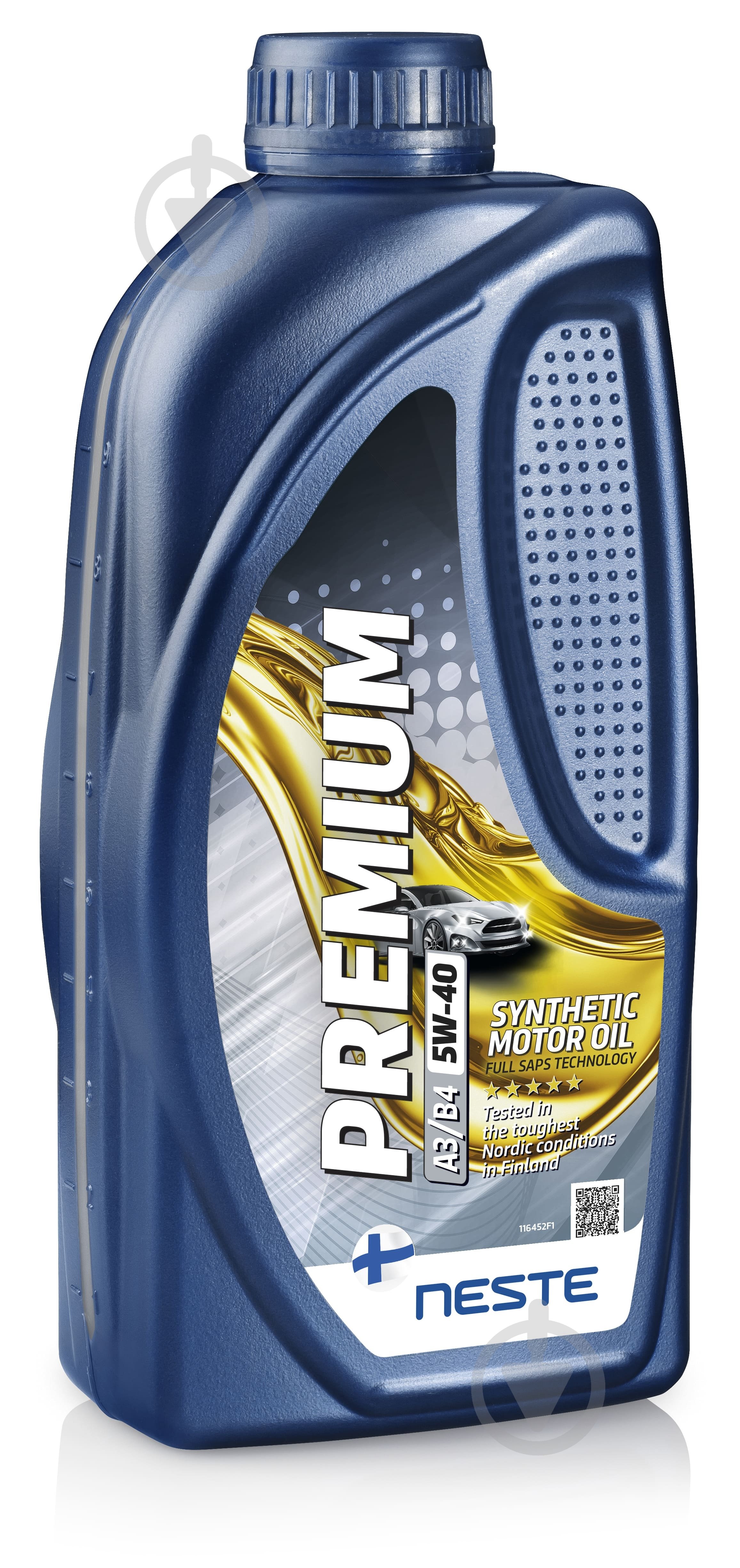 ᐉ Моторна олива синтетична Neste Oil Premium A3/B4 5W-40 1 л (СТ