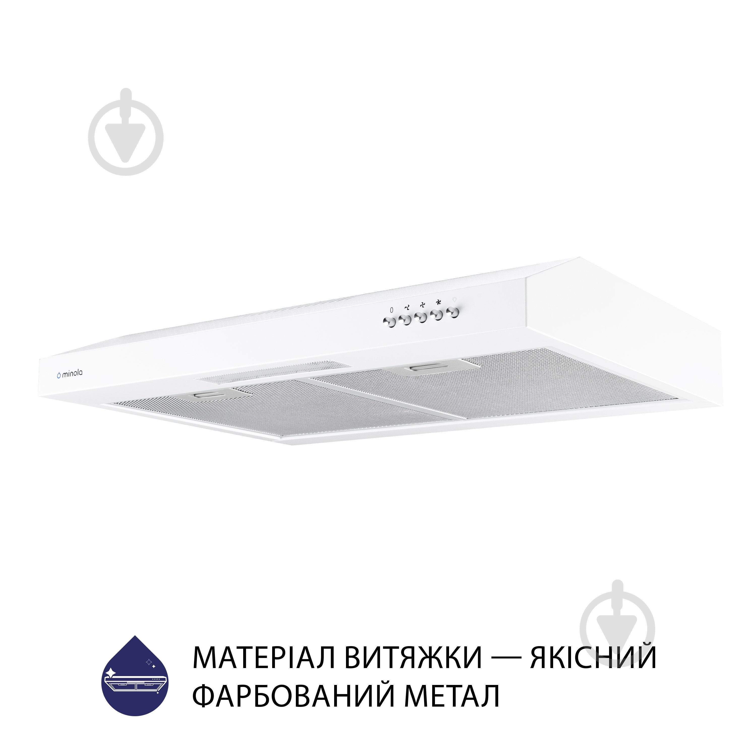 Витяжка Minola HPL 612 WH пласка - фото 3