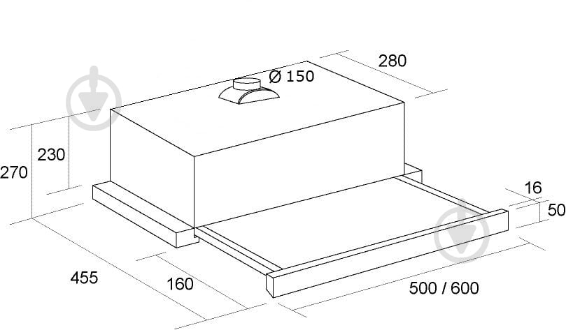 Вытяжка Pyramida TL 50 G IX WH - фото 7