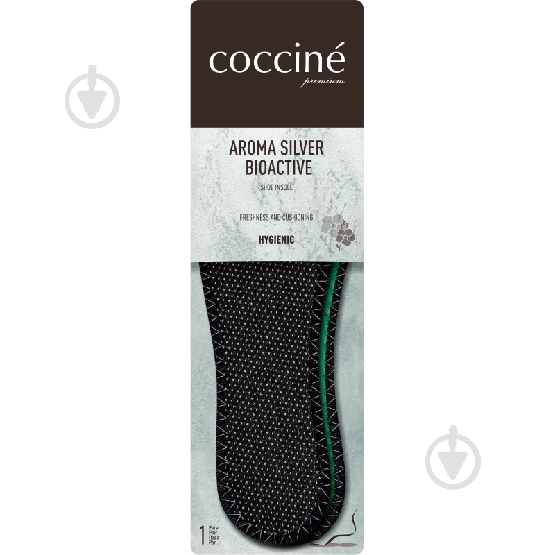 Стельки Aroma Silver Bioactive COCCINE р.40 черный - фото 1 Стельки Aroma Silver Bioactive COCCINE р.40 черный - фото 1