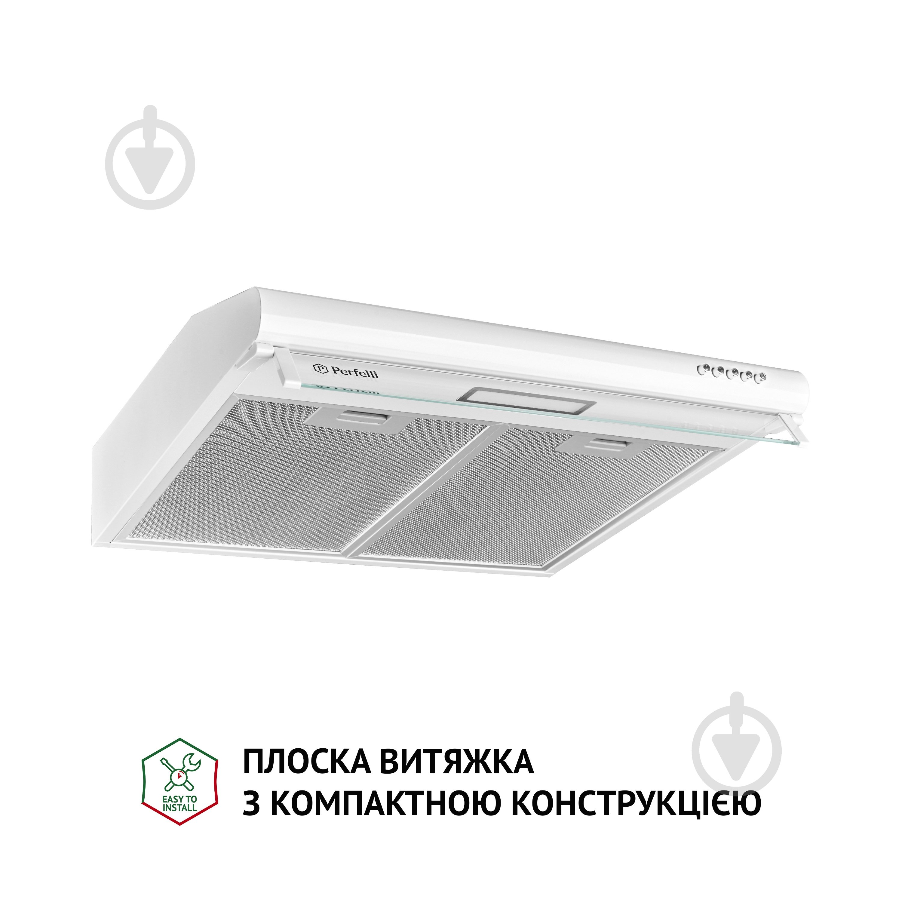 Витяжка Perfelli PL 5144 W LED пласка - фото 2