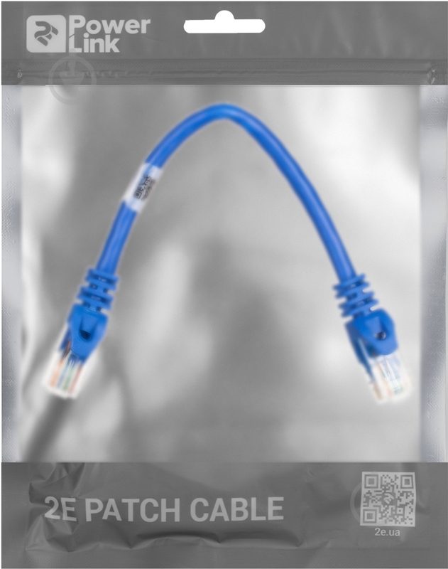Патч-корд 2E Cat 6 UTP 26AWG 2E-PC6COP-020BL 0,2 м синій - фото 3