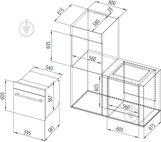 Духова шафа Pyramida PO 50 M BL - фото 16