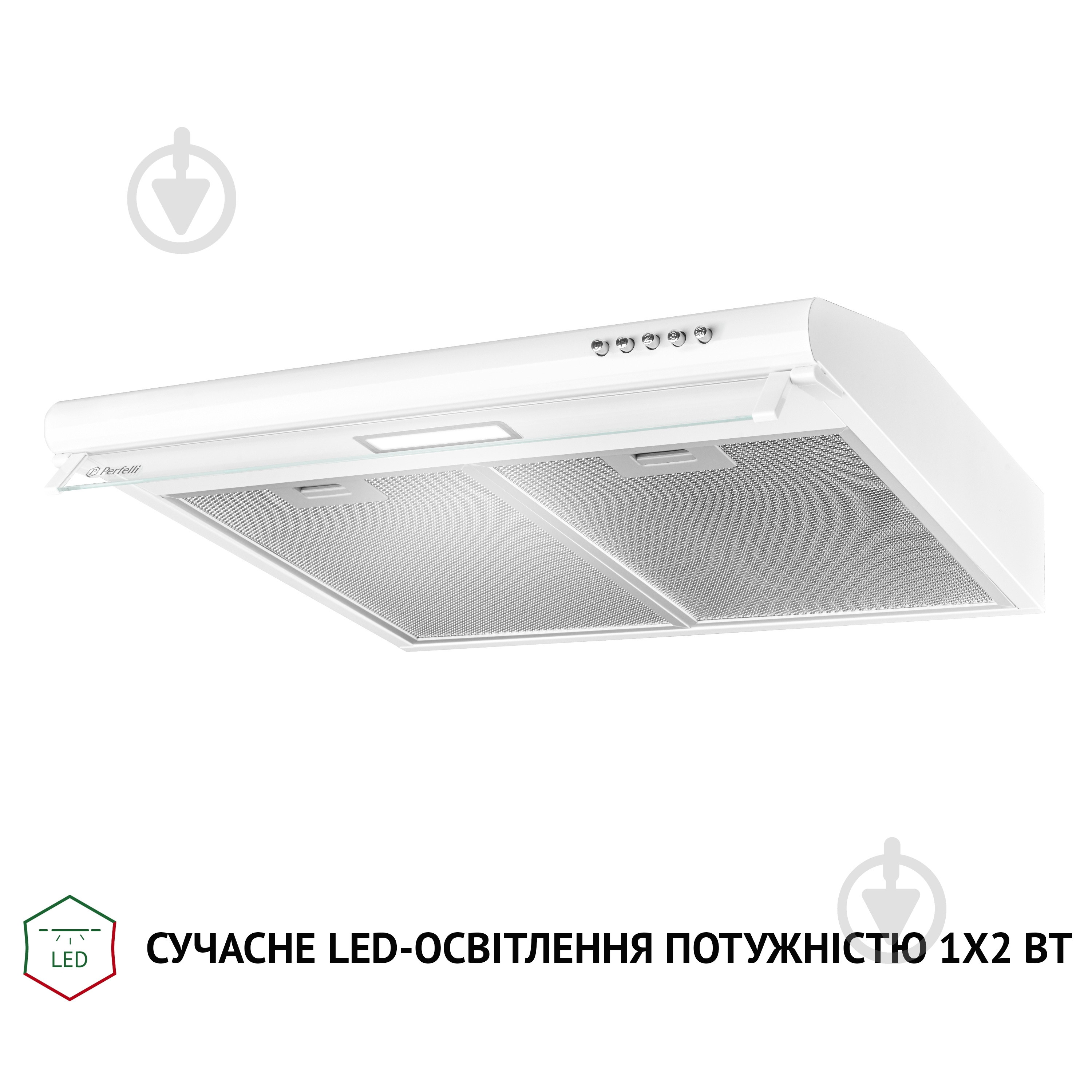 Витяжка Perfelli PL 6144 W LED пласка - фото 4