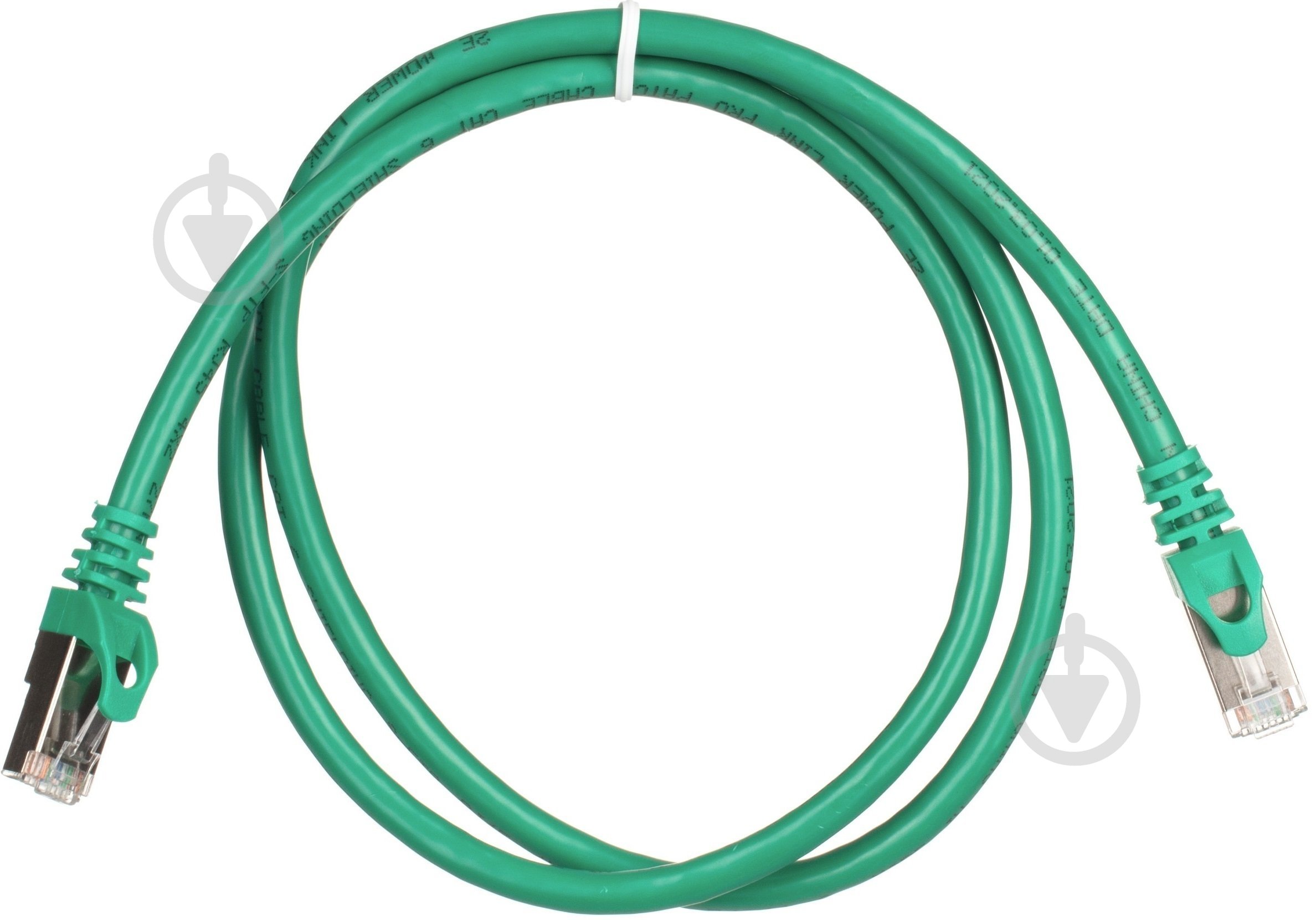 Патч-корд 2E Cat 6 S-FTP RJ45 4Х2 27AWG 7/0.14 Cu 2E-PC6SFTPCOP-100GRN 1 м зелений - фото 1