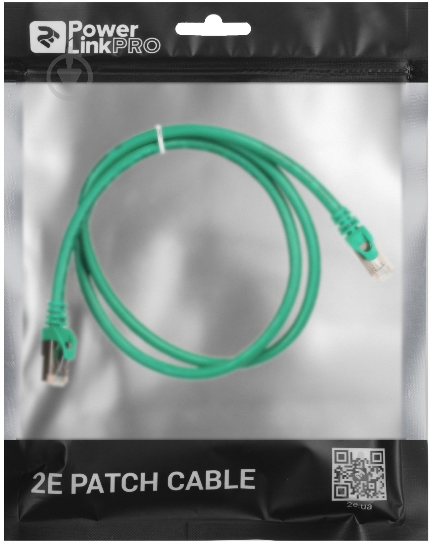 Патч-корд 2E Cat 6 S-FTP RJ45 4Х2 27AWG 7/0.14 Cu 2E-PC6SFTPCOP-100GRN 1 м зелений - фото 3