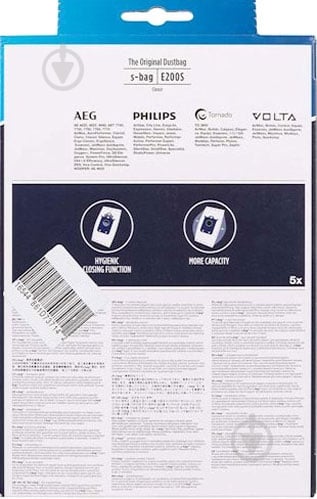 Набор мешков для пылесоса Electrolux S-Bag Classic E200S - фото 5 Набор мешков для пылесоса Electrolux S-Bag Classic E200S - фото 5