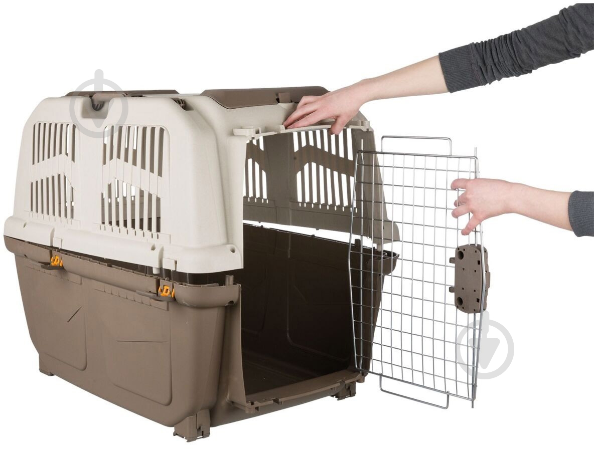 Переноска Trixie для собак Skudo 3 коричнева/пісочна до 24 кг S 40 x 39 x 60 см 39741 - фото 10 Переноска Trixie для собак Skudo 3 коричнева/пісочна до 24 кг S 40 x 39 x 60 см 39741 - фото 10