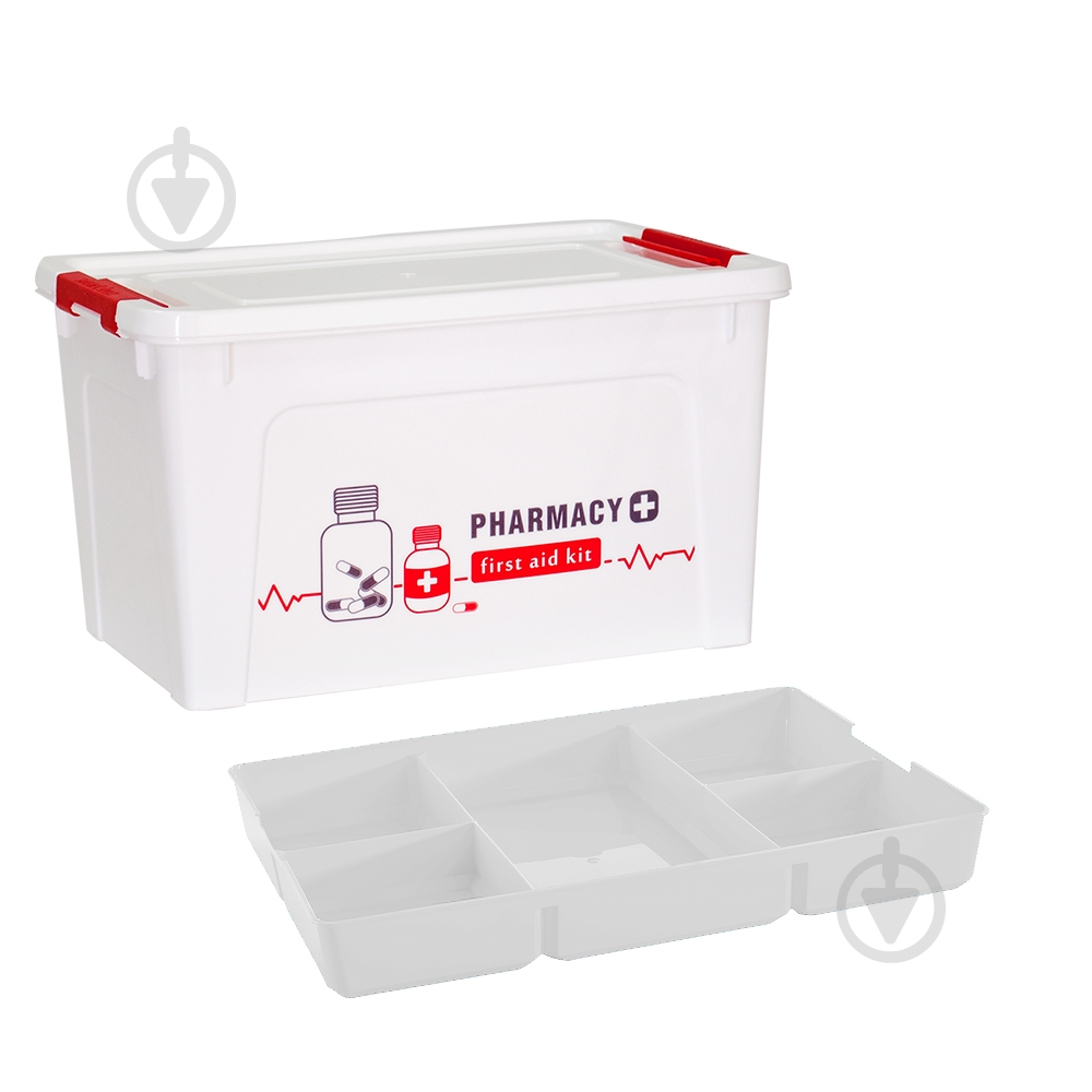 Контейнер для зберігання Алеана 127006 "Smart Box" Аптечка, 3,5 л 140x160x240 мм - фото 1