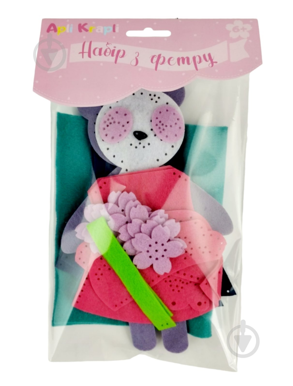 Набір Apli Krapli Зший сам іграшку з фетру Панда ЗІ-04 - фото 2 Набір Apli Krapli Зший сам іграшку з фетру Панда ЗІ-04 - фото 2