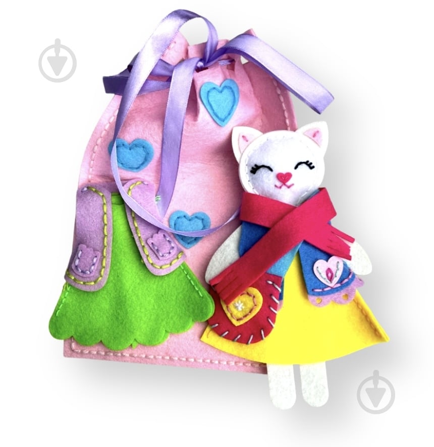 Набір Apli Krapli Зший сам іграшку з фетру Котик ЗІ-01 - фото 1 Набір Apli Krapli Зший сам іграшку з фетру Котик ЗІ-01 - фото 1