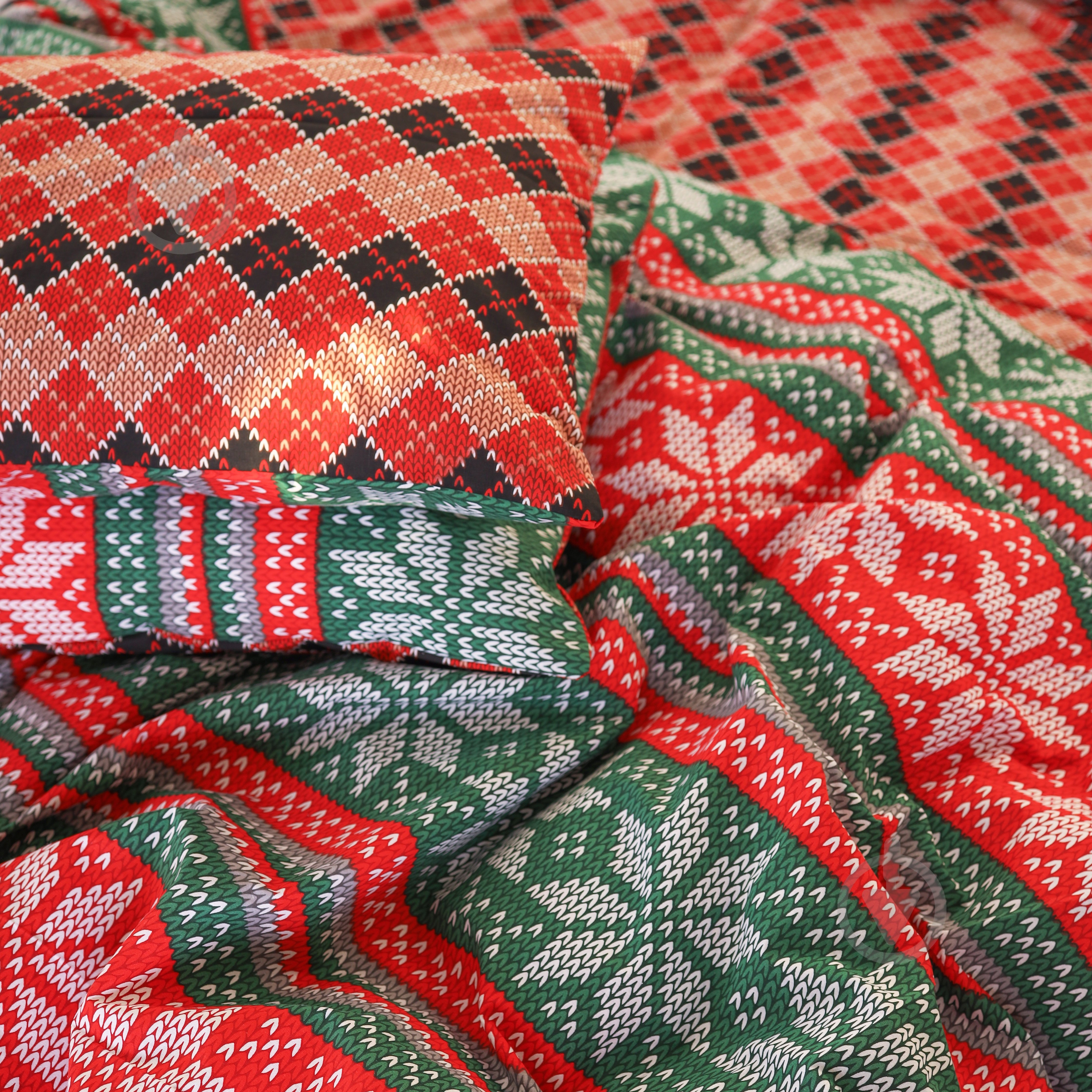 Пододеяльник Бязь 17-0659 Christmas 143x210 см красныйзеленый MirSon - фото 5