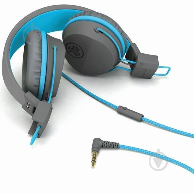 Навушники JLab JBuddies Studio Kids Wired graphite/blue (IEUHJKSTUDIORGRYBLU6) - фото 2