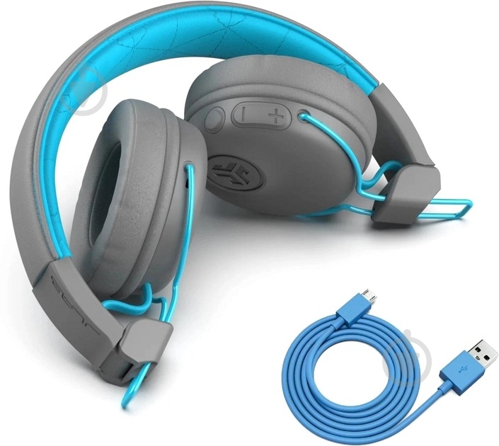 Навушники JLab Studio Wireless On Ear graphite/blue (IEUHBASTUDIORGRYBLU4) - фото 3 Навушники JLab Studio Wireless On Ear graphite/blue (IEUHBASTUDIORGRYBLU4) - фото 3