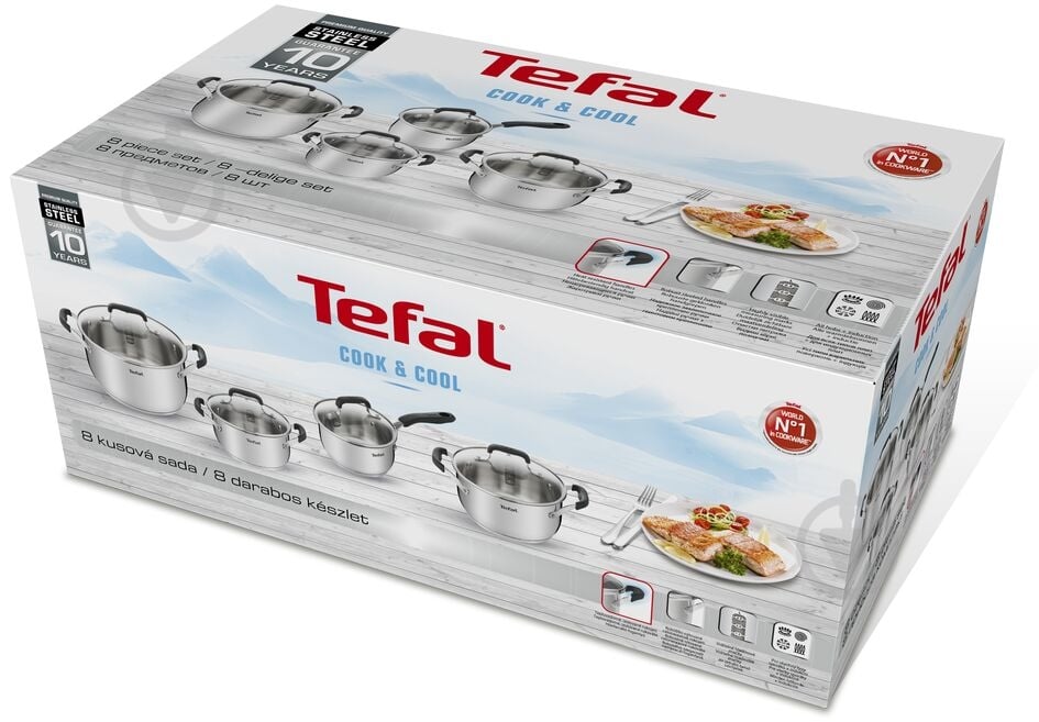 Набір посуду Tefal Cook&Cool 8 предметів E493S874 - фото 2