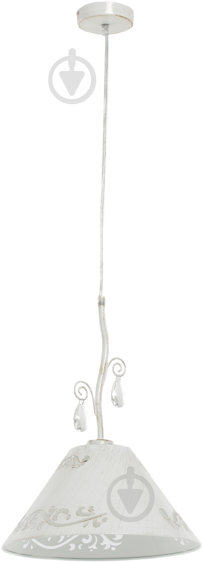 Подвес Crystal Lux 1xE27 белый - фото 1