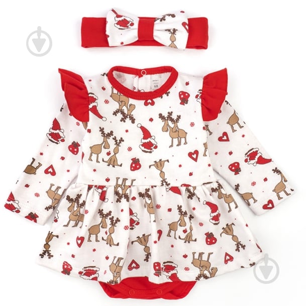 Боди для девочек для девочки Dexter`s Christmas reindeer р.74 белый 332113 - фото 1 Боди для девочек для девочки Dexter`s Christmas reindeer р.74 белый 332113 - фото 1