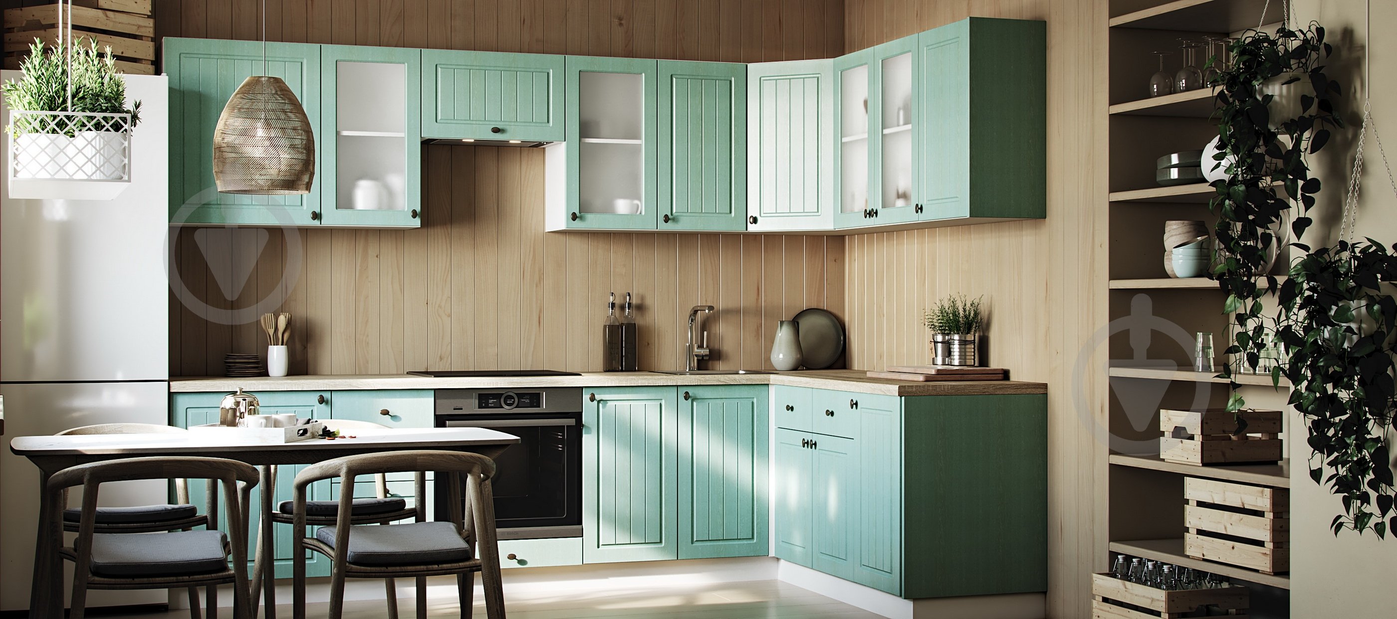 Шкаф верхний МС Прованс изумруд 60х72х31,5 см, прованс изумруд Грейд - фото 3