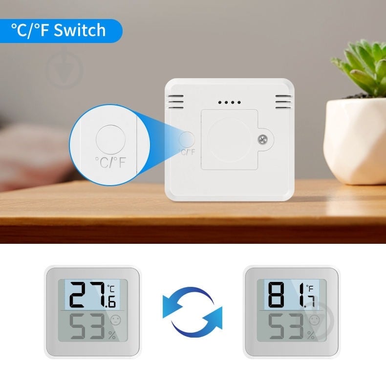 Термогігрометр цифровий YGH6222 білий - фото 5