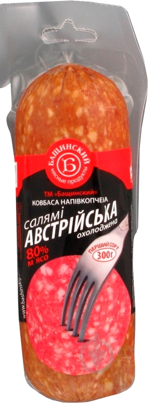 Колбаса Салями Австрийская 1 сорта 300 г 4823064803556 - фото 1