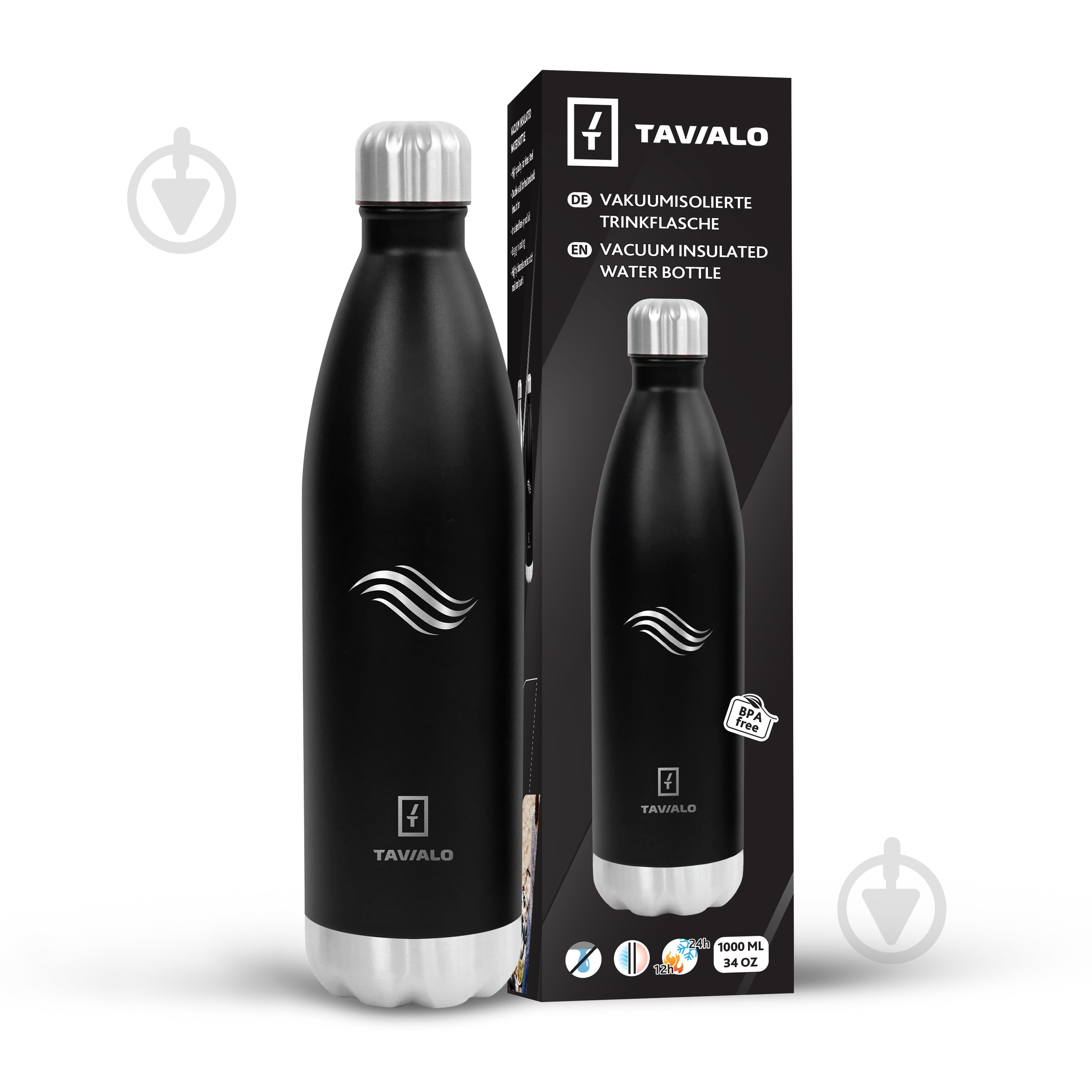 Термопляшка Tavialo 500 мл чорний (191500101) - фото 3