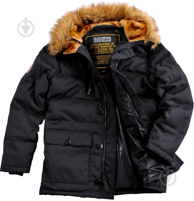 Куртка-парка мужская зимняя Alpha Industries Arctic Jacket AL-IND-AJ-BL р.XXXL black - фото 2