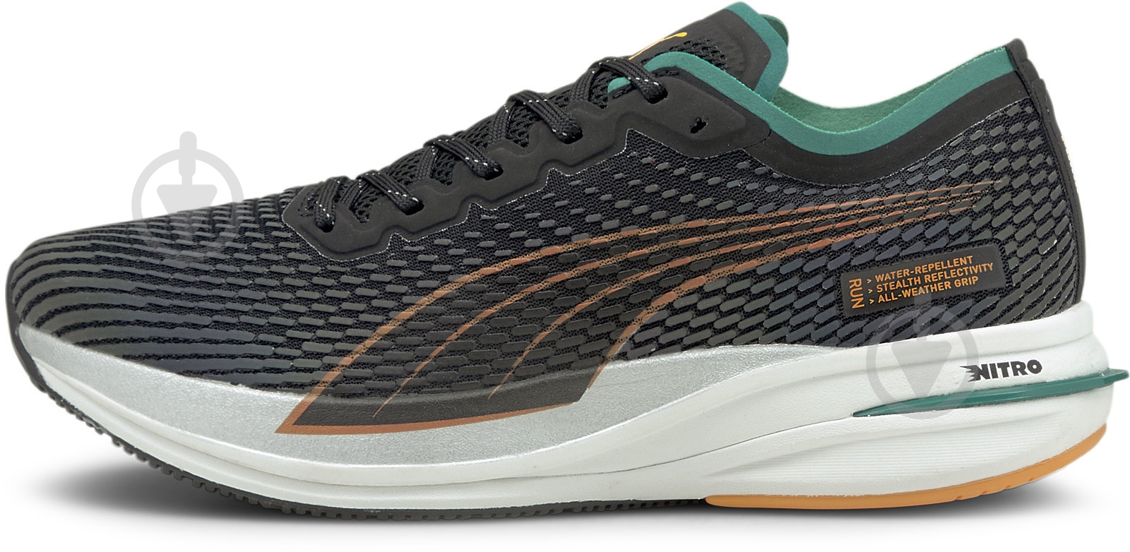 Кроссовки мужские летние Puma Deviate Nitro WTR 19557201 р.46 черные - фото 2