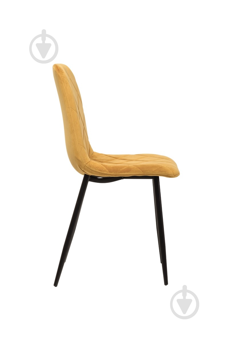 Стул обеденный Лацио велюр горчичный/черный - фото 15