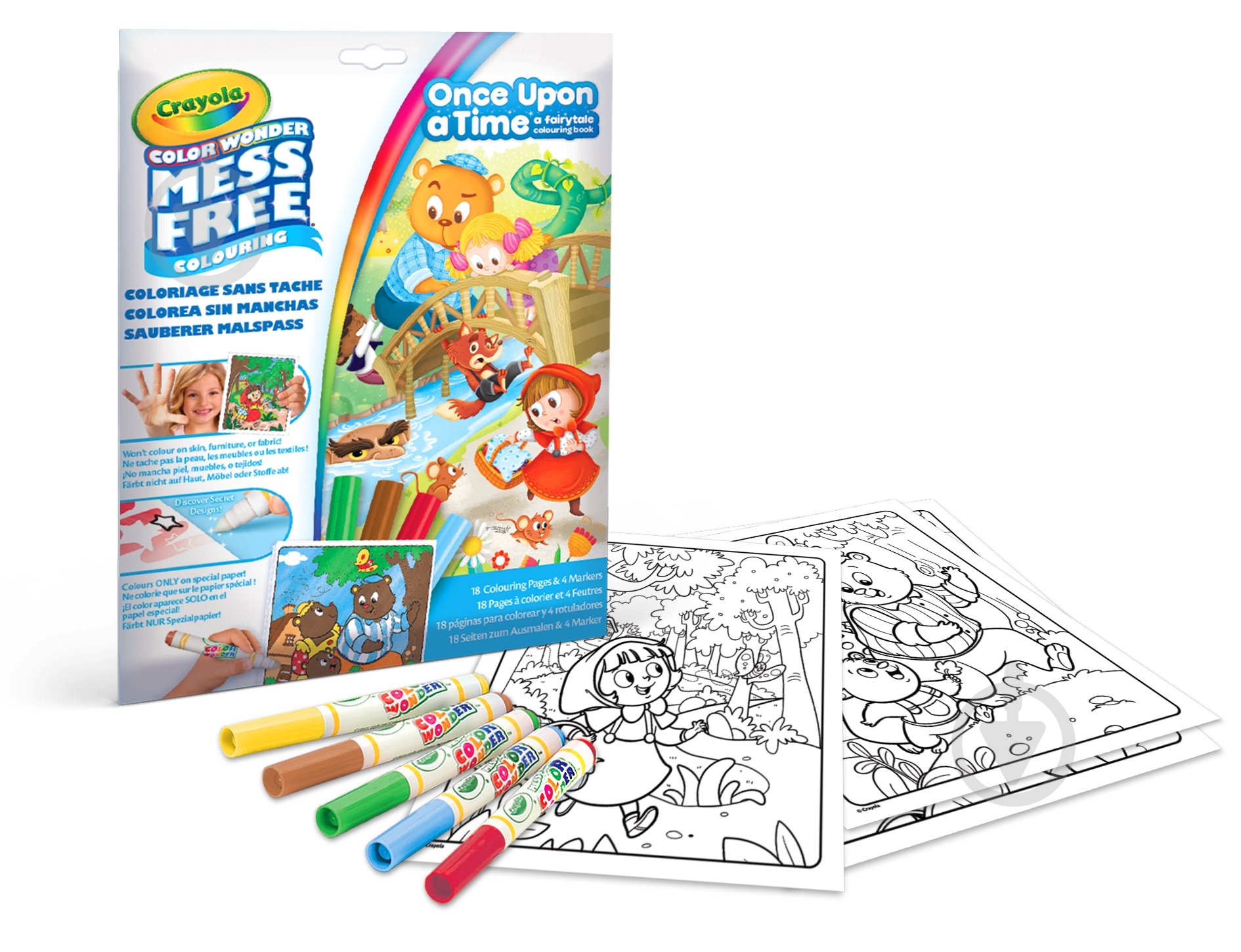 Бумага для рисования Color Wonder Любимые сказки 18 страниц Crayola - фото 1