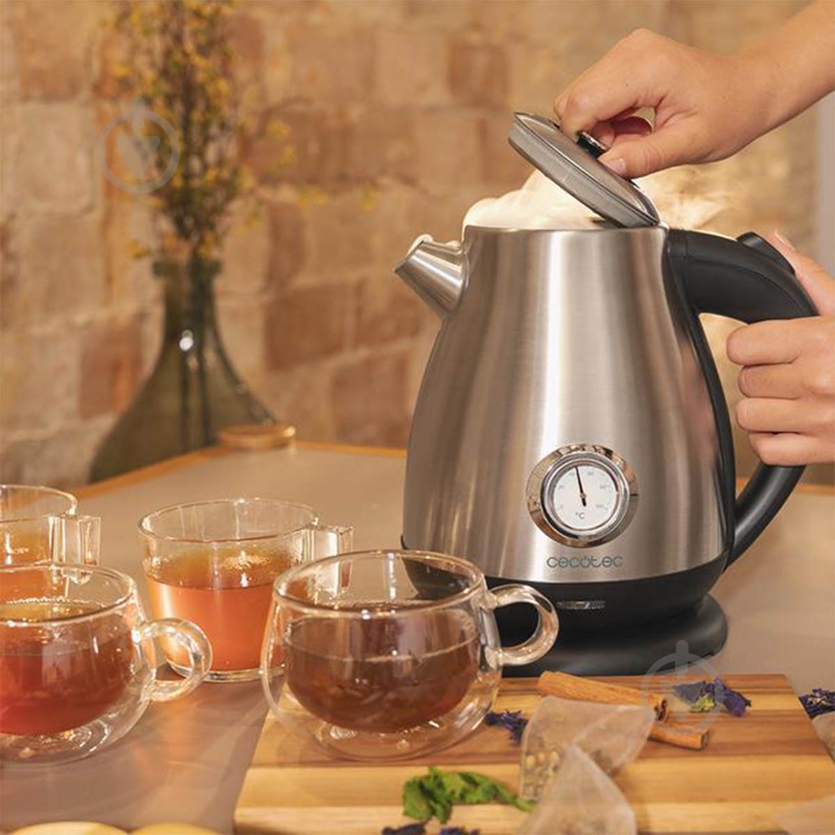 Электрочайник CECOTEC ThermoSense 620 Retro Steel - фото 3