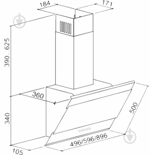 Вытяжка Eleyus Focus 700 50 BG - фото 11