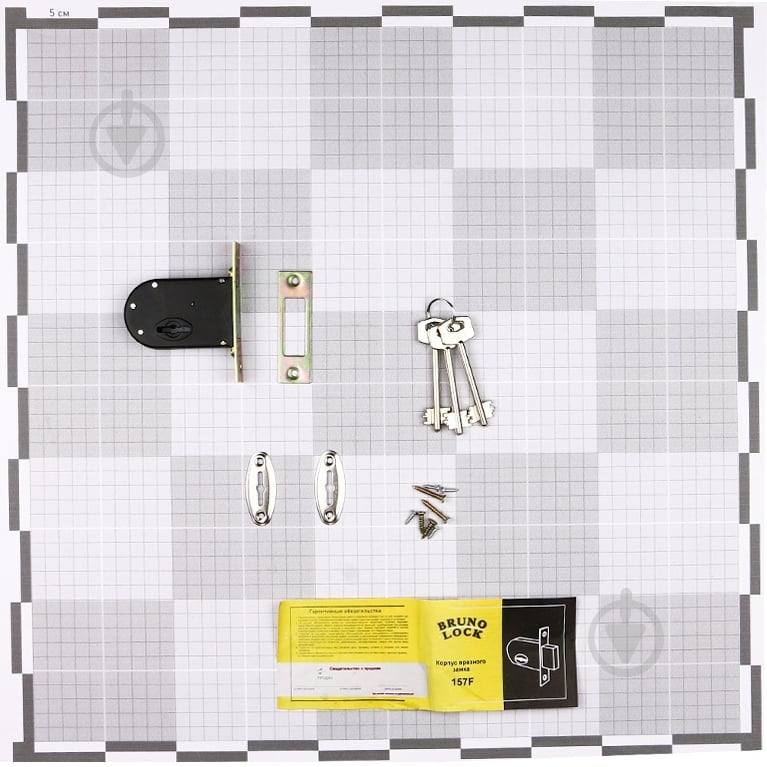 Дверной замок входной Bruno 157F хром - фото 3