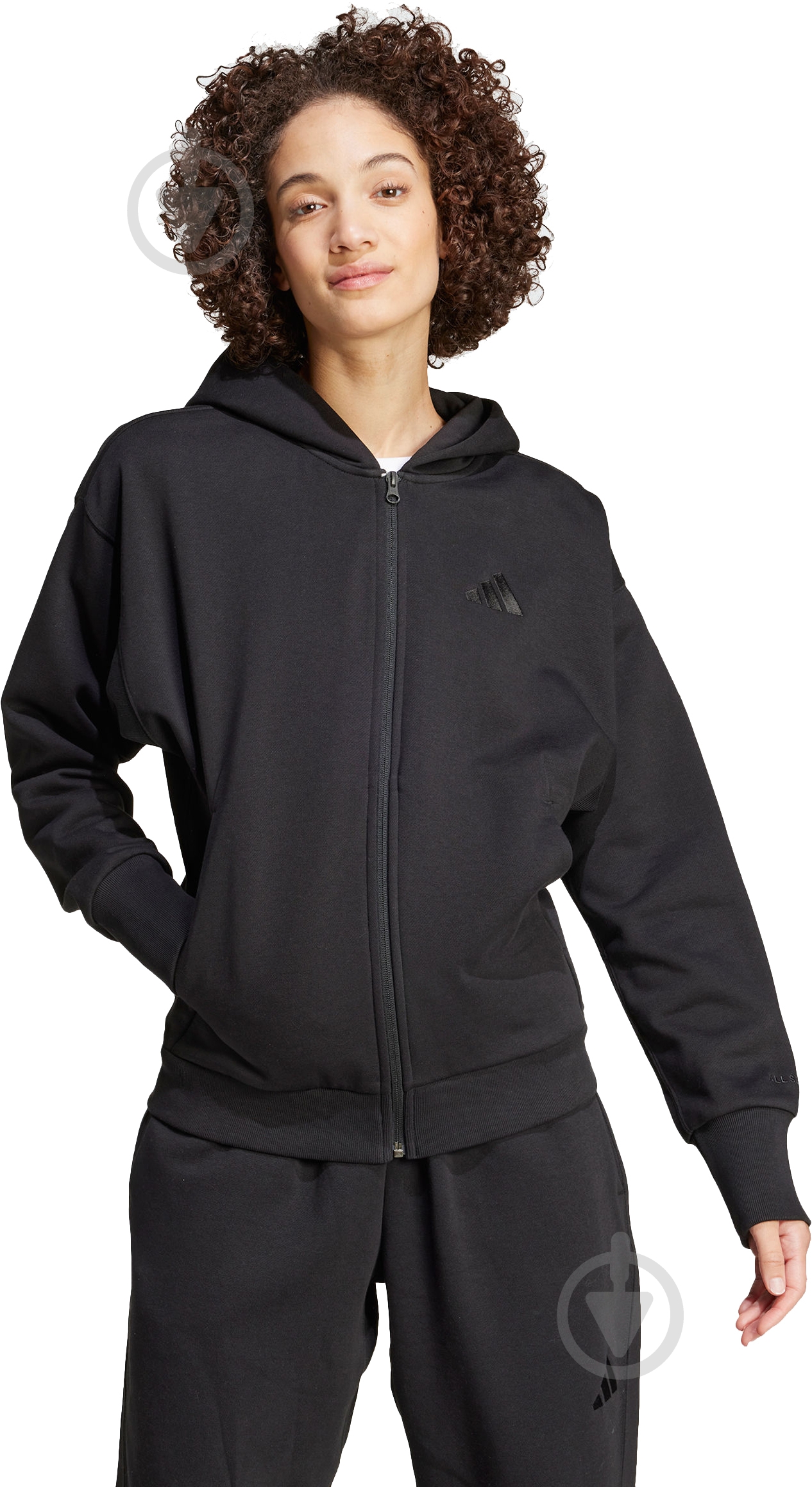 ᐉ Джемпер Adidas W ALL SZN FZ HD IX3809 р.L черный • Купить в