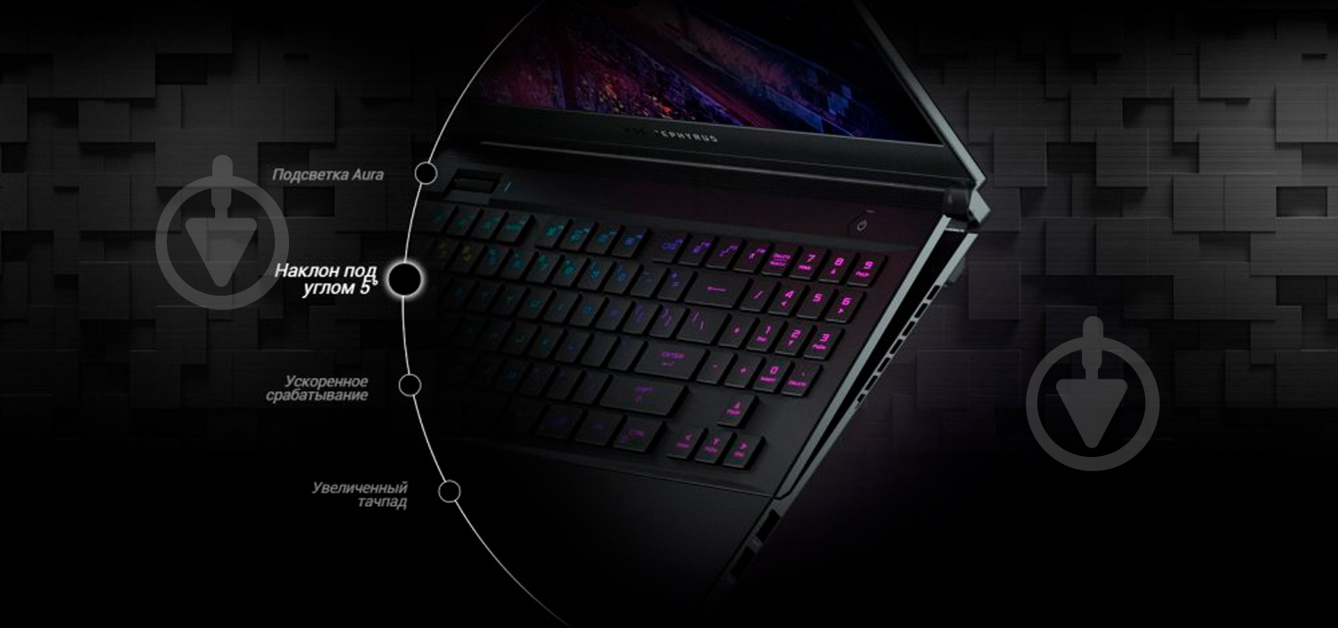 Ноутбук Asus ROG Zephyrus S17 GX703HS-KF041R 17,3 (90NR06F1-M00870) black - фото 27