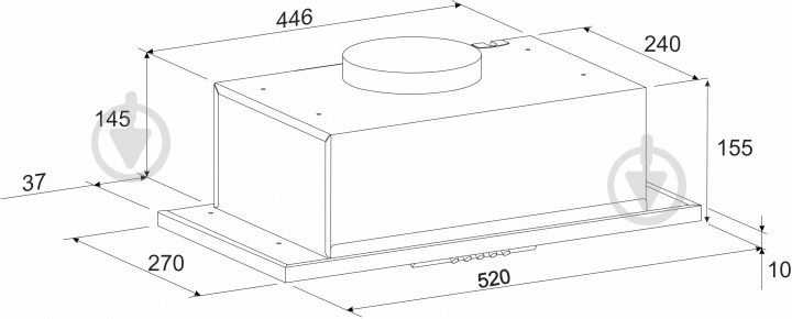 Вытяжка Eleyus Intra 700 52 WH - фото 10