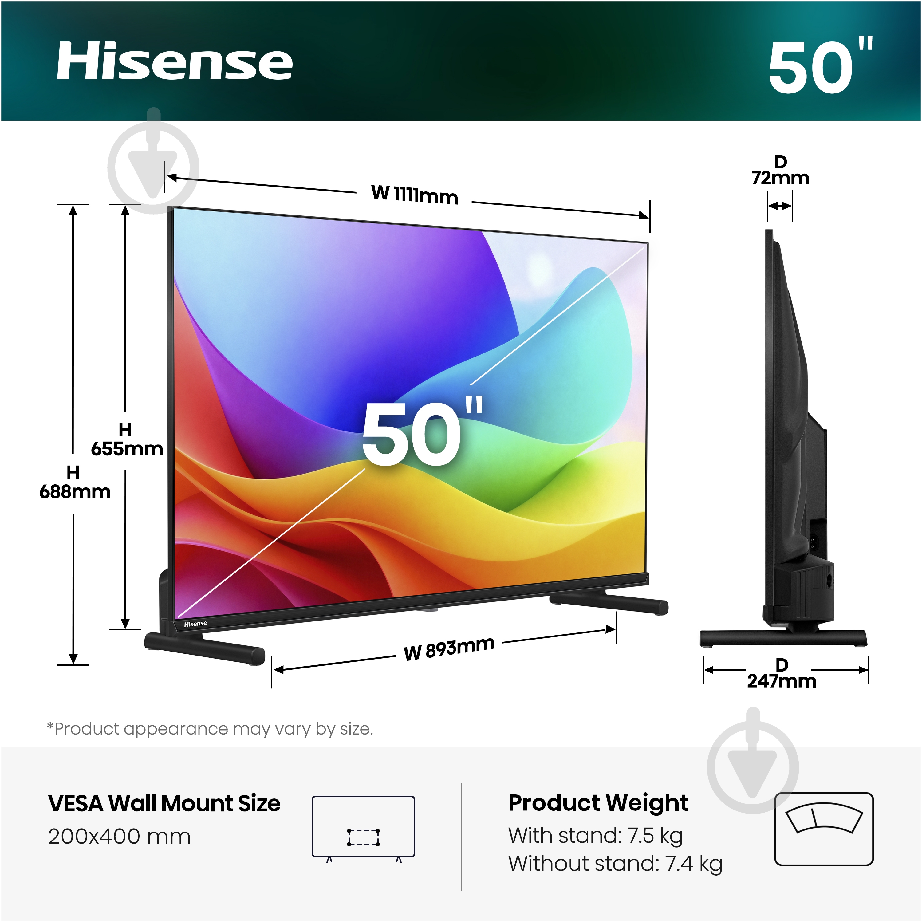 Телевизор Hisense 50A5S - фото 13