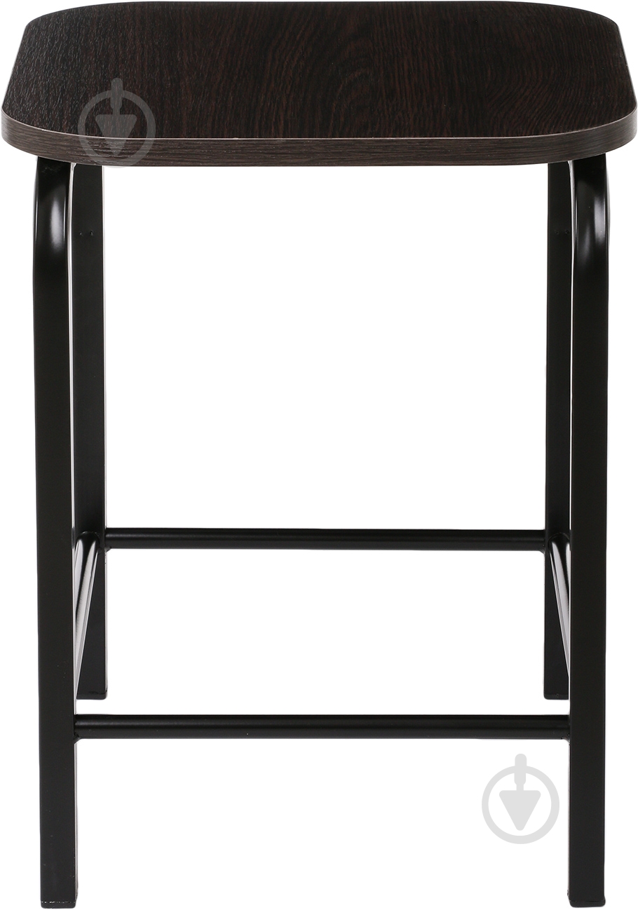 Табурет на металлокаркасе темно-коричневый / черный - фото 2