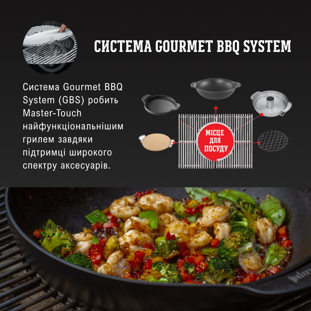 Гриль вугільний Weber Master-Touch GBS C-5750 57 см 14716004 - фото 4