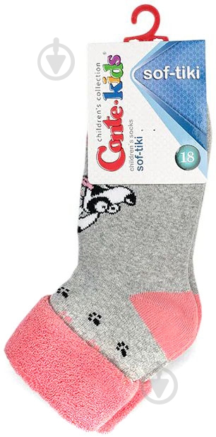 Шкарпетки дитячі для дівчаток Conte-Kids SOF-TIK 223 р.18 сірий - фото 1