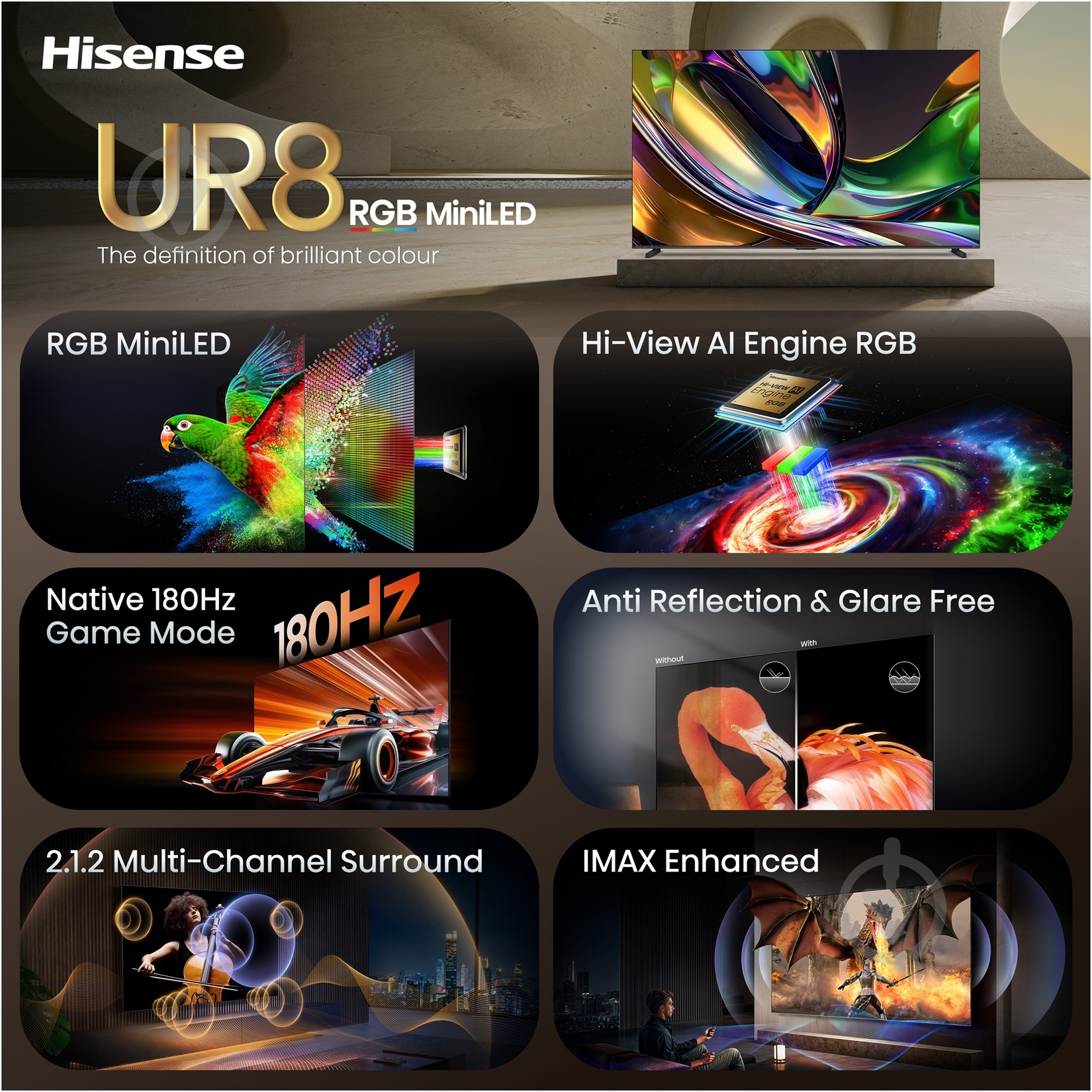 Телевізор Hisense 65UR8S - фото 13