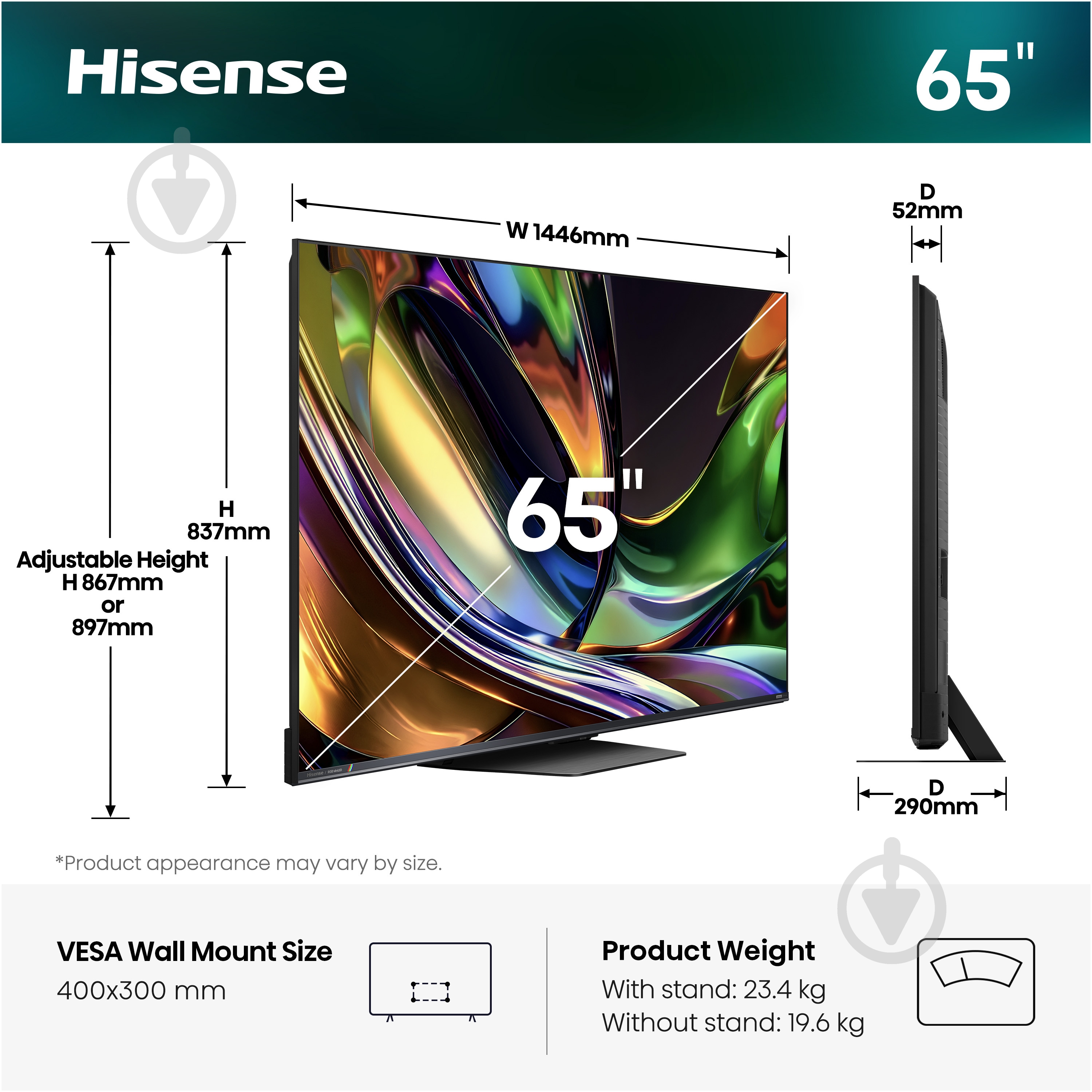 Телевізор Hisense 65UR8S - фото 14