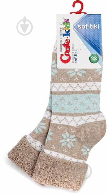 Носки детские для девочек Conte-Kids SOF-TIK 230 р.22 бежевый - фото 1