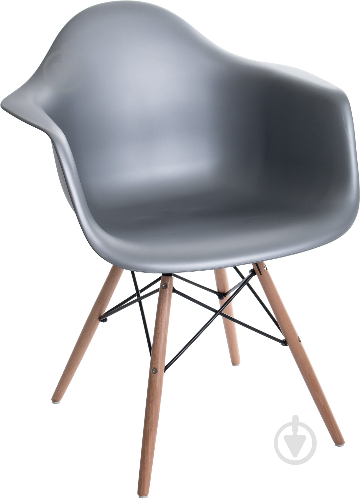 Стілець обідній з підлокітниками АС-018W сірий бук/сірий - фото 1 Стілець обідній з підлокітниками АС-018W сірий бук/сірий - фото 1