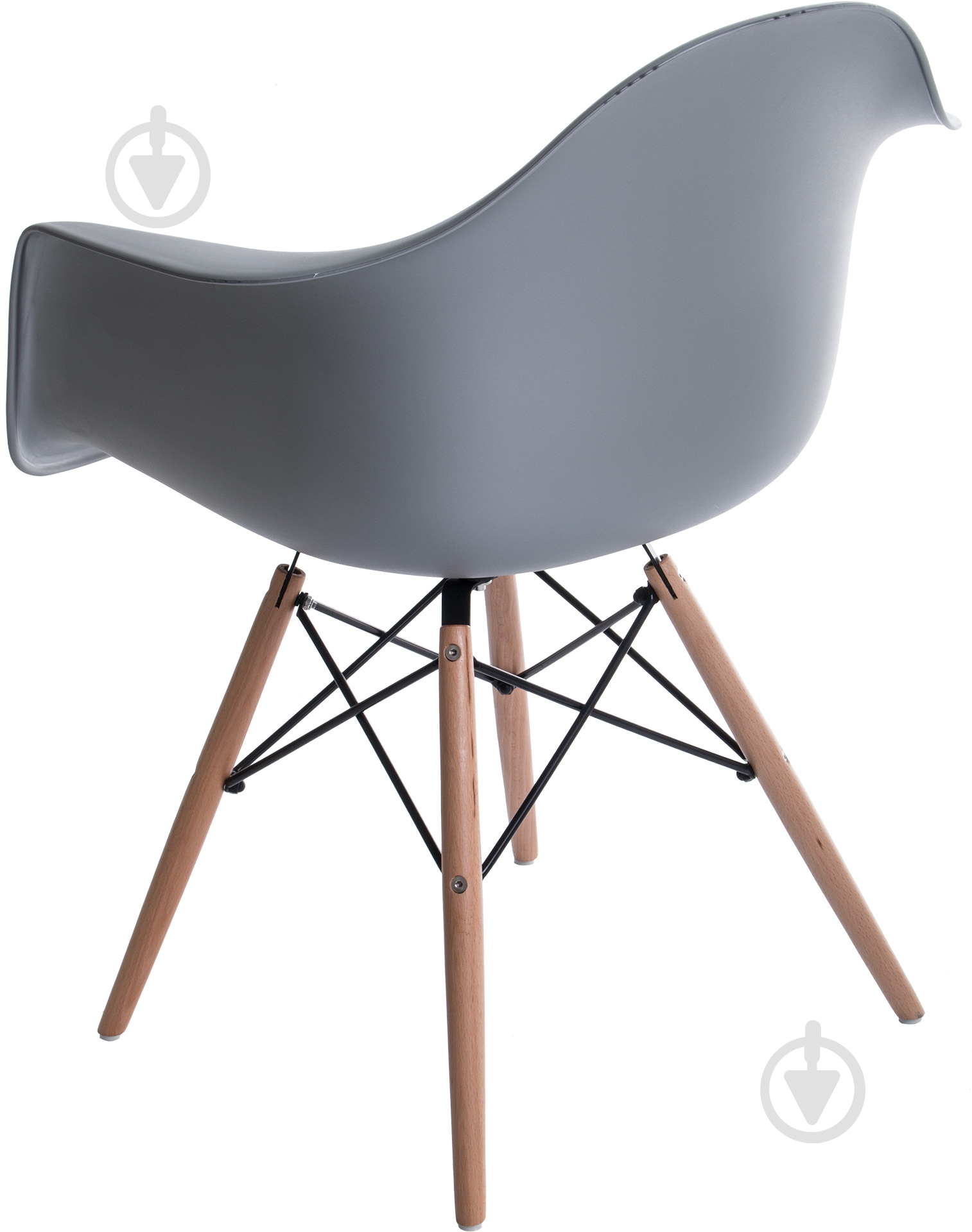 Стілець обідній з підлокітниками АС-018W сірий бук/сірий - фото 3 Стілець обідній з підлокітниками АС-018W сірий бук/сірий - фото 3