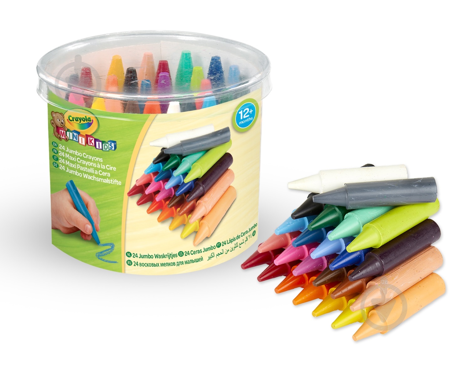 Мел восковый Mini Kids 24 шт. Crayola - фото 1
