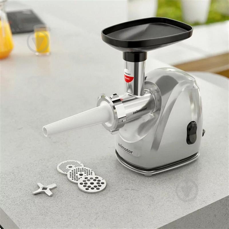 Мясорубка Zelmotor 489.8 UA Silver - фото 3