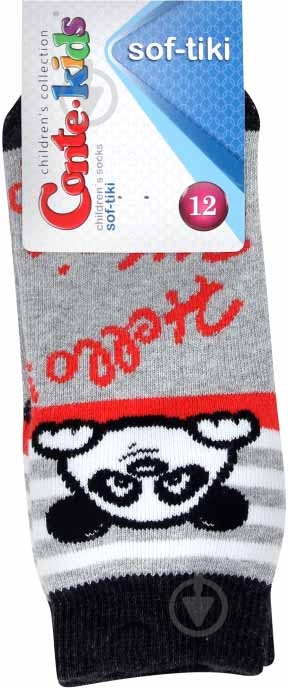 Шкарпетки дитячі для хлопчиків Conte-Kids SOF-TIK 229 р.12 сірий - фото 1